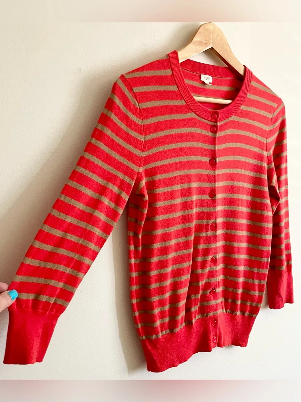 ❤️‍🔥 J. Crew Striped Button-Front Cardigan ❤️‍🔥